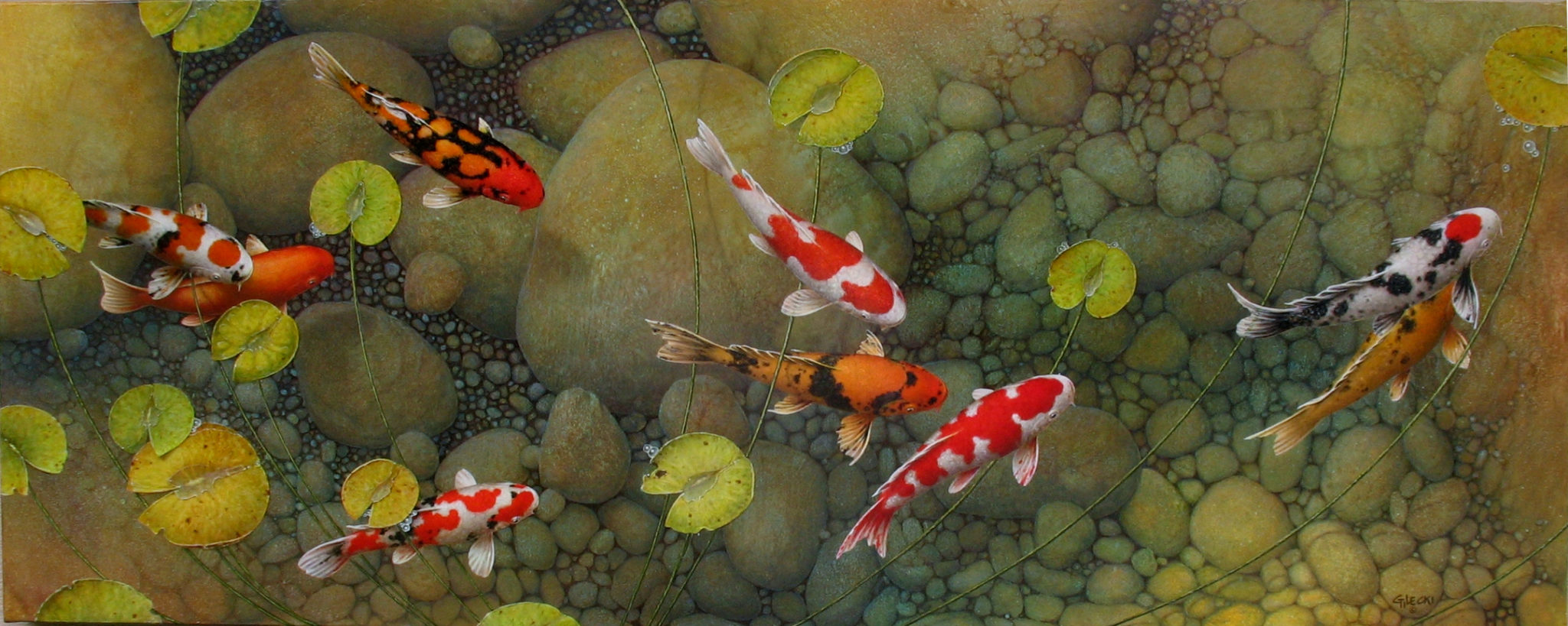 Image of a koi fish painting